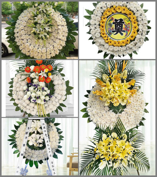 山东泰安岱岳区道朗镇合顺村花圈速递
